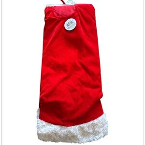 Kurt Adler 45” Red With White Trim Velvet Tree Skirt